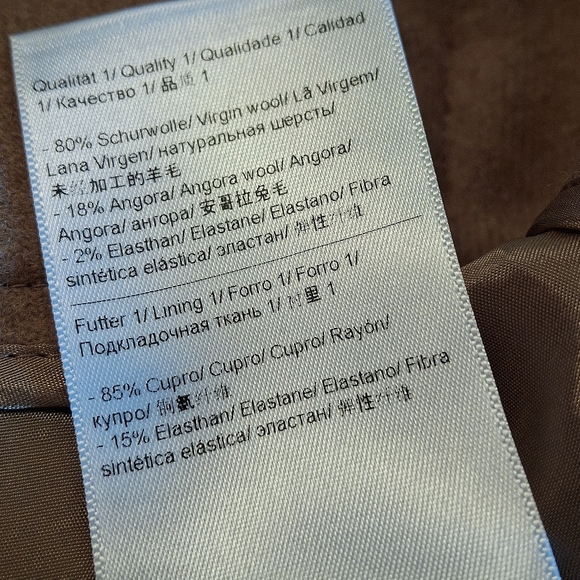 Escada Virgin & Angora Wool Wide-Leg Pants Caramel Romania Women Size 44 /US 14 - Picture 12 of 16